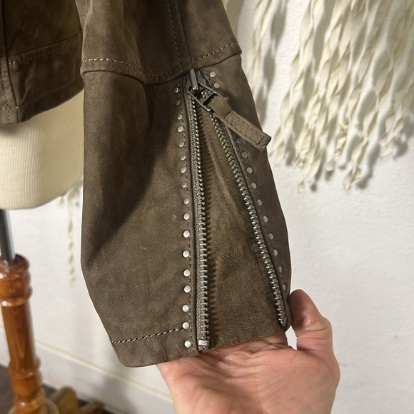 Mauritius Ombre Vegetable Tanned Leather Moto Jacket Size XL - Picture 5 of 16